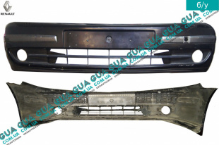 Бампер передний -05 ( лифтбек, под омыватели фар / протиовтуманки ) Renault / РЕНО LAGUNA II / ЛАГУНА 2 2.2DCI (2188 куб.см.),