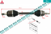 Полуось задняя левая / правая АКПП ( привод в зборе с шрусами ) 33/33 Mitsubishi / МИТСУБИСИ PAJERO IV 2006- / ПАДЖЕРО 4 06- 3.2DI-D (3200 куб.см.)