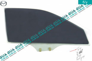 Стекло двери передней правой Mazda / МАЗДА 323 F 1998-2004 1.6 (1598 куб.см. )