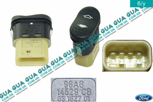 Кнопка стеклоподъемника правая Ford / ФОРД FOCUS I 1998-2004 / ФОКУС 1 98-04 1.4 V16 (1388 куб. см.)
