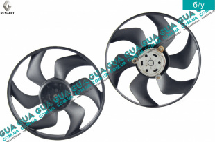 Вентилятор основного радиатора с моторчиком D386 лопастей 6   