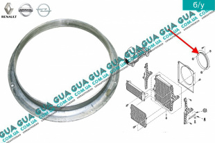 Дефлектор / диффузор основного радиатора D463   