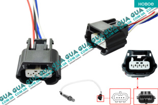 Фишка / разьем с проводами лямбда-зонда ( мапсенсора / штекер датчика расходомера ДМРВ / конектор лямбда зонд 4 контакта ) Mitsubishi / МИТСУБИСИ COLT 1996-2003 1.3 (1299 куб.см.)