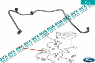 Патрубок / трубка топливной системы ( шланг  к ТНВД / тройник )   