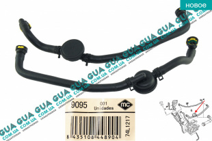 Патрубок вентиляции картерных газов / сапун ( шланг, трубка ) Renault / РЕНО CLIO II / КЛИО 2 1.9DTI (1870 куб.см.)