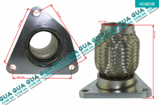 Гофра выхлопной системы глушителя D51.3 L110   
