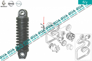 Натяжной механизм ремня генератора ( натяжитель ) Renault / РЕНО MASCOTT 2004-2010 / МАСКОТ 04-10 3.0TDI (2953 куб.см.)