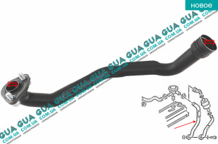 Патрубок вентиляции картерных газов / сапун ( шланг, трубка ) Ford / ФОРД GALAXY 1995-2006 / ГАЛАКСИ 95-06 1.9TDI (1896 куб.см.)