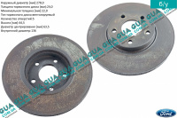 Тормозной диск вентилируемый передний D278 Ford / ФОРД CONNECT 2002-2013 / КОННЕКТ 02-13 1.8 V16 (1796 куб.см)