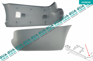 Клык бампера задний правый   