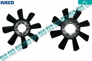 Крыльчатка двигателя под электромуфту 8 лопастей D380 ( вентилятор охлаждения )   