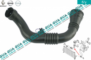 Патрубок интеркулера ( радиатор - дроссельная заслонка )   