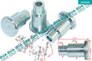 Втулка ролика стеклоподъемника ( заклепка ) 1шт.   