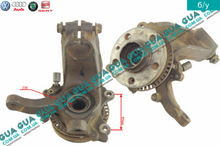 Поворотный кулак / цапфа левая с ступицей с ABS / АБС Z 36 Seat / СЕАТ LEON 1999-2006 1.8T (1781 куб.см.)
