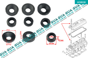 Прокладка / сальник / уплотнительное кольцо болта клапанной крышки ( комплект ) 6шт   