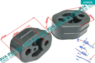 Резинка крепления глушителя ( резиновое кольцо ) 1 шт   