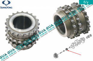 Шестерня коленвала ( шкив, привод ) SsangYong / САНГЙОНГ KYRON 2.0XDI (1998 куб.см.)