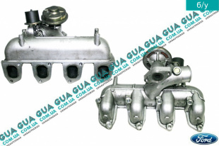 Впускной коллектор / Клапан рециркуляции выхлопных газов / Клапан EGR / ЕГР   