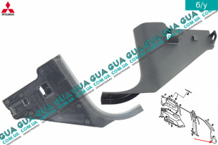 Внутренняя обшивка ( молдинг ) накладка стойки передней левой нижняя часть Mitsubishi / МИТСУБИСИ PAJERO IV 2006- / ПАДЖЕРО 4 06- 3.2DI-D (3200 куб.см.)