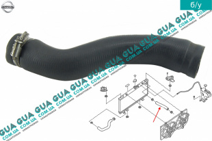 Патрубок радиатора / шланг системы охлаждения верхний ( трубка ) Nissan / НИССАН ALMERA N16 / АЛЬМЭРА Н16 2.2 DCI ( 2184 куб.см.)