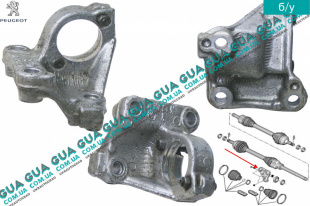 Кронштейн подвесного подшипника полуоси ( промвала )   