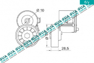 Натяжной механизм ремня генератора ( Натяжная планка / ролик / натяжитель )   