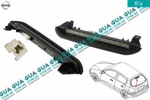 Фонарь сигнала торможения ( дополнительный стоп-сигнал ) Nissan / НИССАН ALMERA N16 / АЛЬМЭРА Н16 2.2 DCI ( 2184 куб.см.)