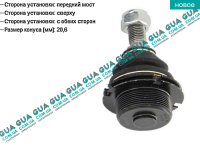 Шаровая опора верхняя Peugeot / ПЕЖО 406 2.1TD 12V (2088 куб.см.)
