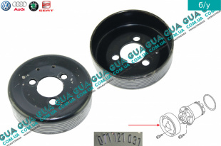 Шкив водяного насоса ( помпы ) 6 ручейков   