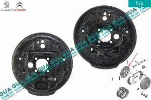 Кожух тормозного механизма заднего левого колеса   