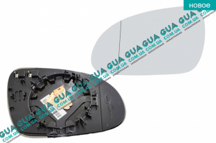 Вкладыш зеркала заднего вида левый с подогревом Seat / СЕАТ ALHAMBRA 1996-2010 1.9TDI (1896 куб.см.)