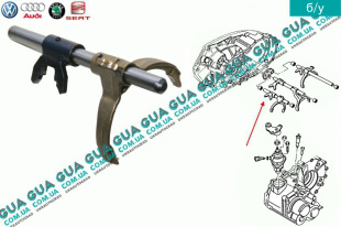 Вилка включения 3 - 4 передачи 5-ти ступенчатой ( механической коробки переключения передач )   