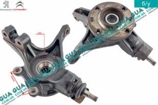 Поворотный кулак / цапфа правая с ступицей Z25   