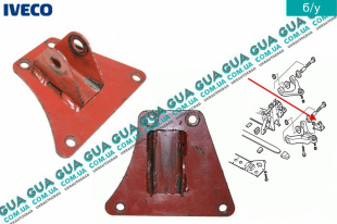 Кронштейн крепления передней рессоры / амортизатора левый   