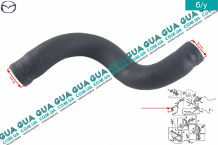 Патрубок радиатора / шланг системы охлаждения  верхний ( трубка )   