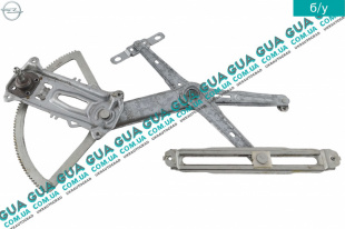 Стеклоподъемник механический левый Opel / ОПЕЛЬ CORSA C 2000-2009 / КОРСА С 00-09 1.7DTI V16 (1686 куб. см.)