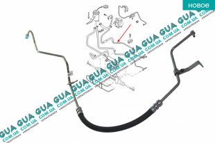 Шланг / патрубок гидроусилителя руля от насоса к рейке ( трубка высокого давления ГУРа )   