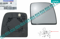 Вкладыш зеркала заднего вида правый с подогревом ( верхний )