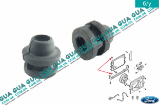Подушка крепления основного радиатора ( нижняя / верхняя ) 1шт Ford / ФОРД ESCORT 1992-1995 / ЭСКОРТ 92-95 1.3 (1299 куб. см.)