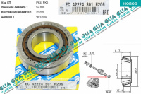 Подшипник КПП роликовый радиально-упорный конический однорядный 25x52х16,3