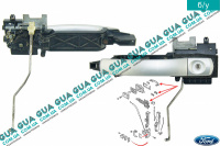Ручка передней левой двери наружная Ford / ФОРД MONDEO III 2001-2007 / МОНДЕО 3 1.8SCI (1798 куб. см.)
