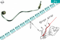 Трубка цилиндра 1 топливной системы ТНВД ( от форсунки к рейке ) Nissan / НИССАН ALMERA N16 / АЛЬМЭРА Н16 2.2 DCI ( 2184 куб.см.)