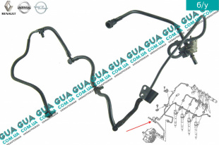  Трубка топливная обратки (возвратка) форсунок   