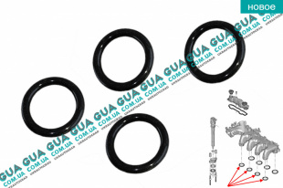 Прокладка впускного коллектора ( D 29,5mm ) 1шт Volvo / ВОЛЬВО S40 II 1.6D (1560 куб.см.)