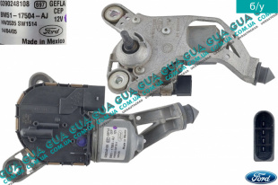 Моторчик стеклоочистителя ( электродвигатель дворников ) левый   