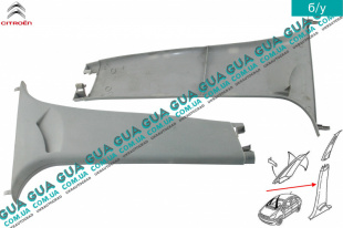 Внутренняя обшивка (молдинг ) накладка стойки средней правой нижняя часть   
