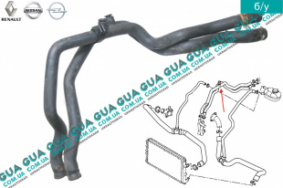 Патрубок / шланг системы охлаждения ( трубка радиатора печки )   