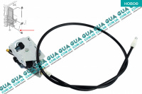 Замок задней левой двери нижний с тросом L810 мм