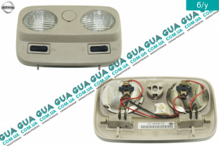 Фонарь подсветки кабины ( плафон освещения салона ) передний Nissan / НИССАН ALMERA N16 / АЛЬМЭРА Н16 2.2 DCI ( 2184 куб.см.)