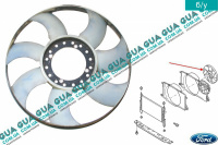 Крыльчатка двигателя 7 лопастей D390 ( вентилятор охлаждения )
